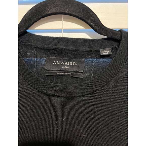 AllSaints 100% Merino Wool Men's Sweater - Size L - Picture 2 of 3